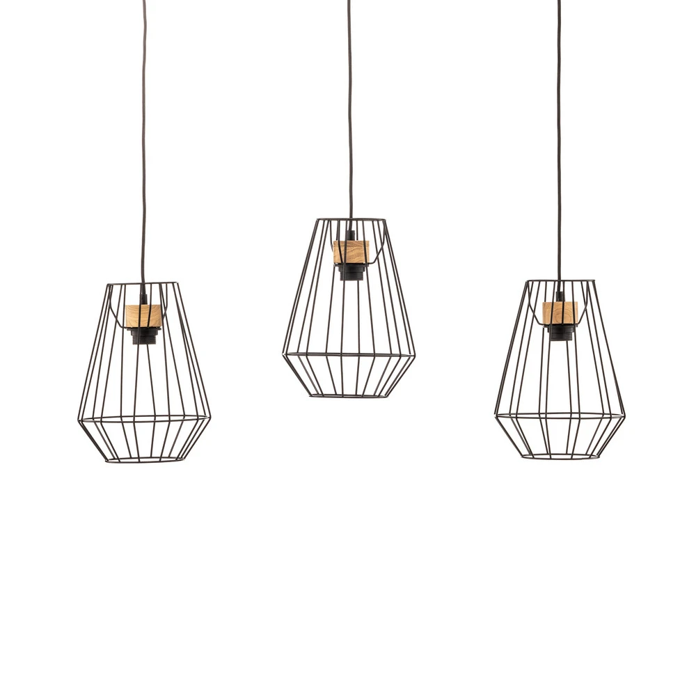Luminaire de plafond design contemporain Envostar Finan suspension 3 lampes linéaire 21cm