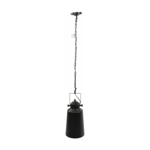 Luminaire de plafond design contemporain Lampe de plafond en métal noir 19,5x19,5x34/123h
