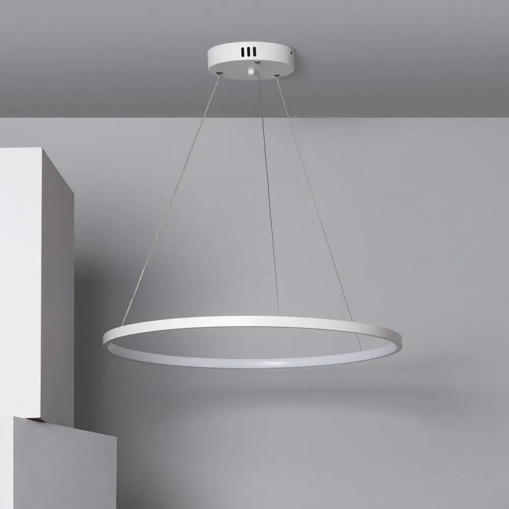Luminaire de plafond design contemporain Lampe suspendue LED 20W métal CCT ajustable modèle Ivalo