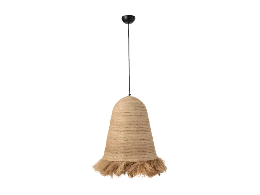 Luminaire de plafond design contemporain Lampe Suspension Design "Ozie" 50cm Naturel