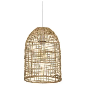 Luminaire de plafond design contemporain Luminaire Suspension en Rotin D 24 cm