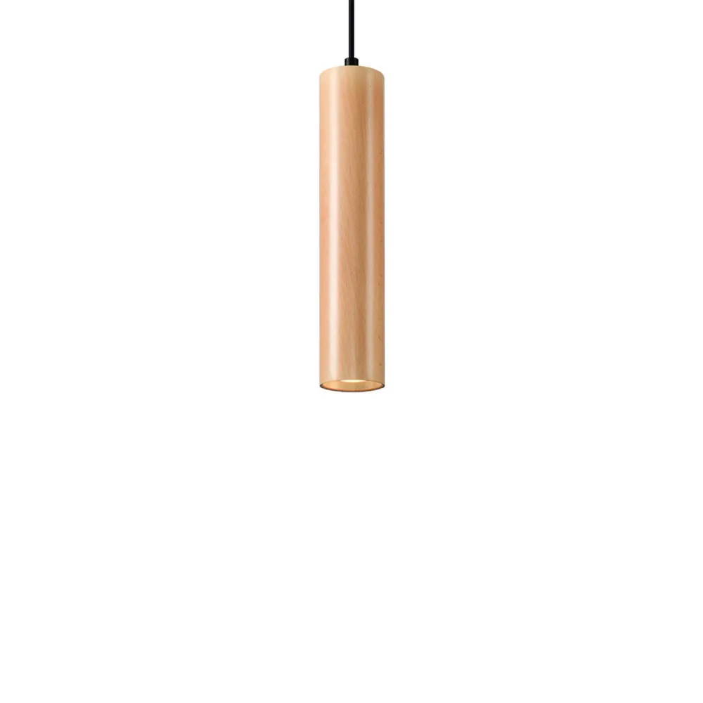 Luminaire de plafond design contemporain Suspension en bois avec éclairage LED, modèle Lino de la marque SOLLUX