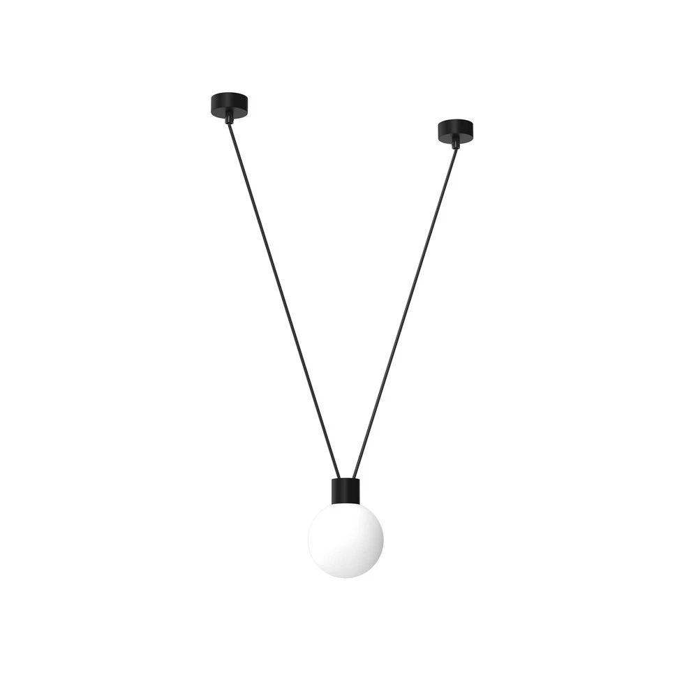 Luminaire de plafond design contemporain Suspension Capri avec abat-jour rond, à 1 lampe