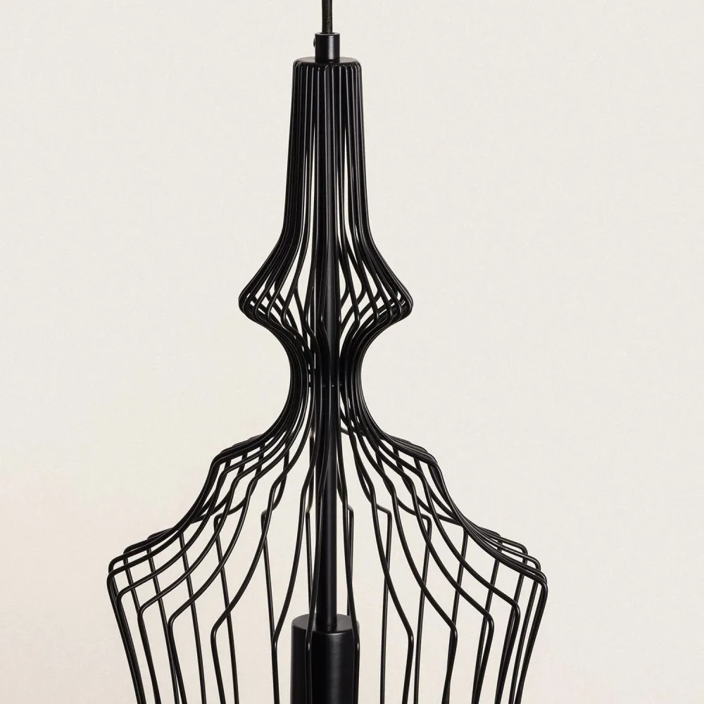 Luminaire de plafond design contemporain Suspension Elina en métal avec éclairage LED intégré