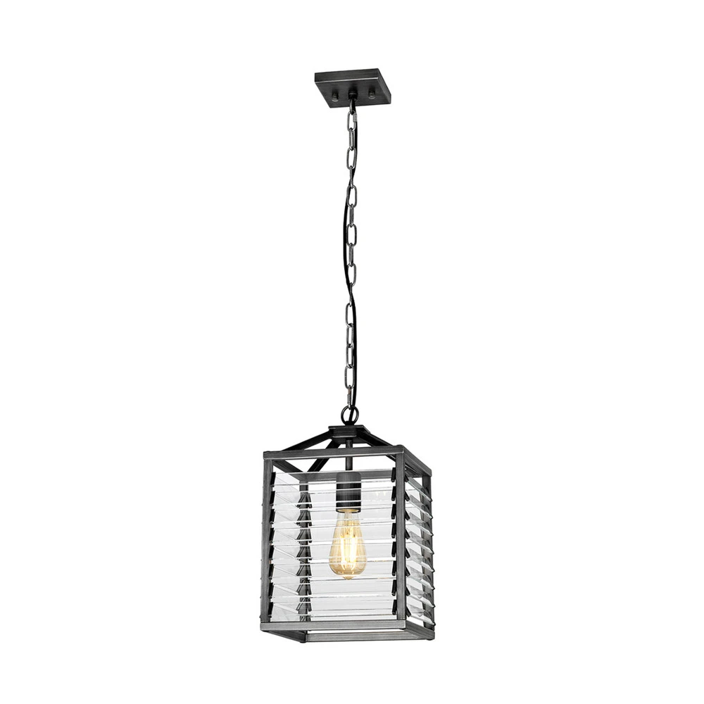 Luminaire de plafond design contemporain Suspension Louvre au style industriel, 1 lampe