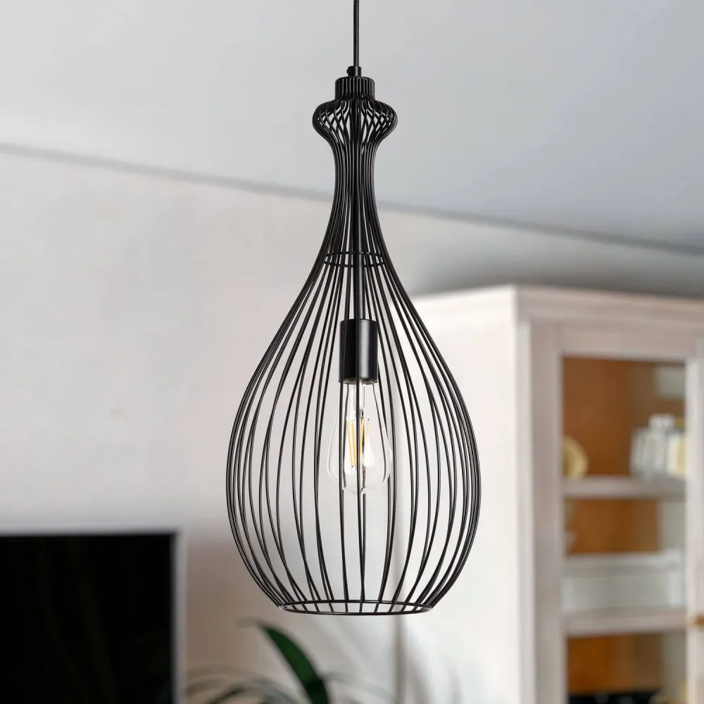 Luminaire de plafond design contemporain Suspension lumineuse Penny en métal avec éclairage LED intégré