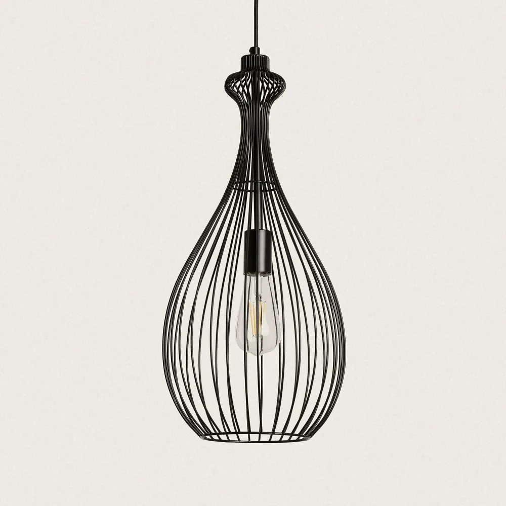 Luminaire de plafond design contemporain Suspension lumineuse Penny en métal avec éclairage LED intégré
