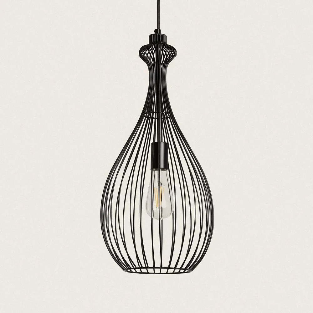 Luminaire de plafond design contemporain Suspension lumineuse Penny en métal avec éclairage LED intégré