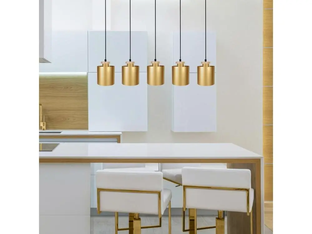 Luminaire de plafond design contemporain UZIBUZE - Lustre bar métal or