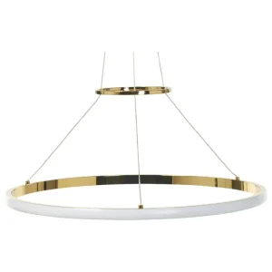 Luminaire de plafond à diffusion uniforme Lampe LED suspendue en métal doré TANO