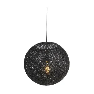 Luminaire de plafond à diffusion uniforme Lampe suspendue noire 35 cm - Corda