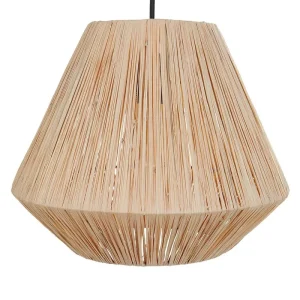 Luminaire de plafond à diffusion uniforme Lampe suspendue en paille naturel DAMIT