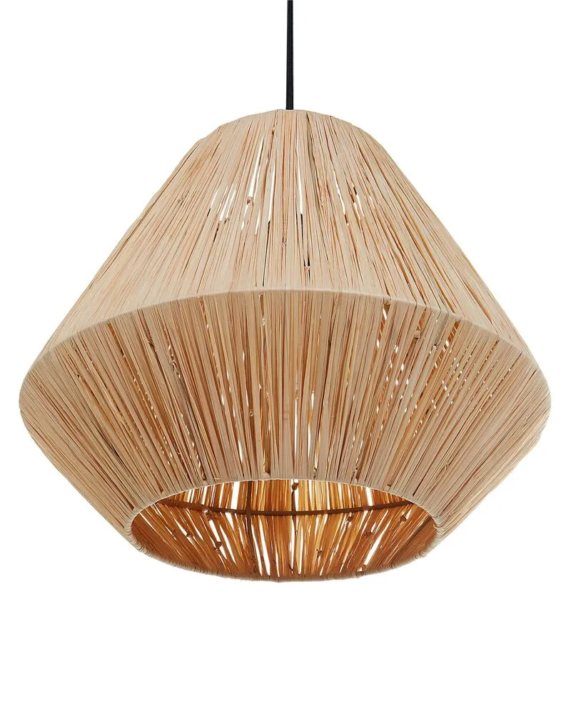 Luminaire de plafond à diffusion uniforme Lampe suspendue en paille naturel DAMIT