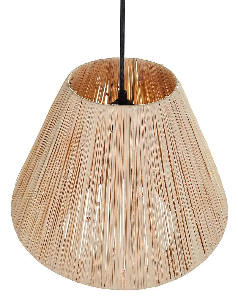 Luminaire de plafond à diffusion uniforme Lampe suspendue en paille naturel DAMIT