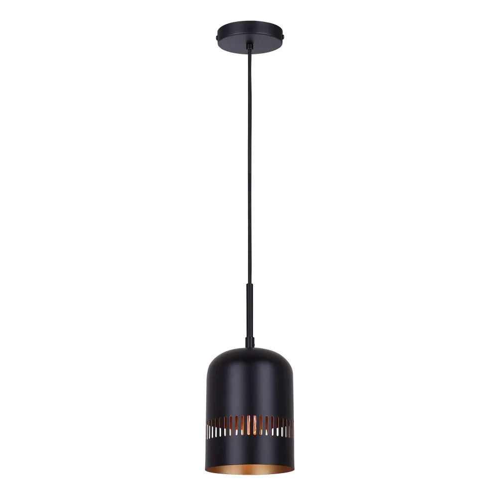 Luminaire de plafond à diffusion uniforme Luminaire suspendu MILES à 1 lumière, noir mat