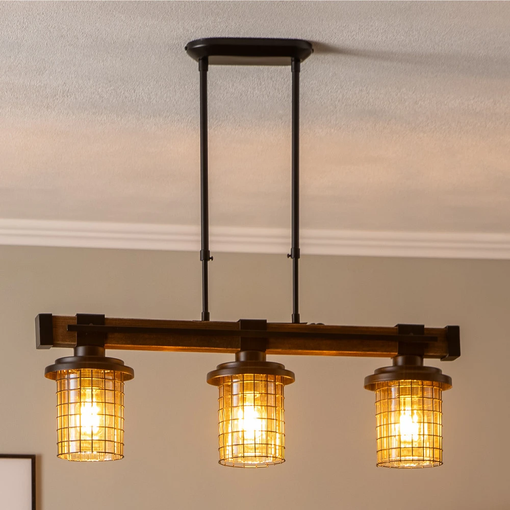 Luminaire de plafond à diffusion uniforme Suspension AV-4216-3EY, 3 lampes, hauteur réglable
