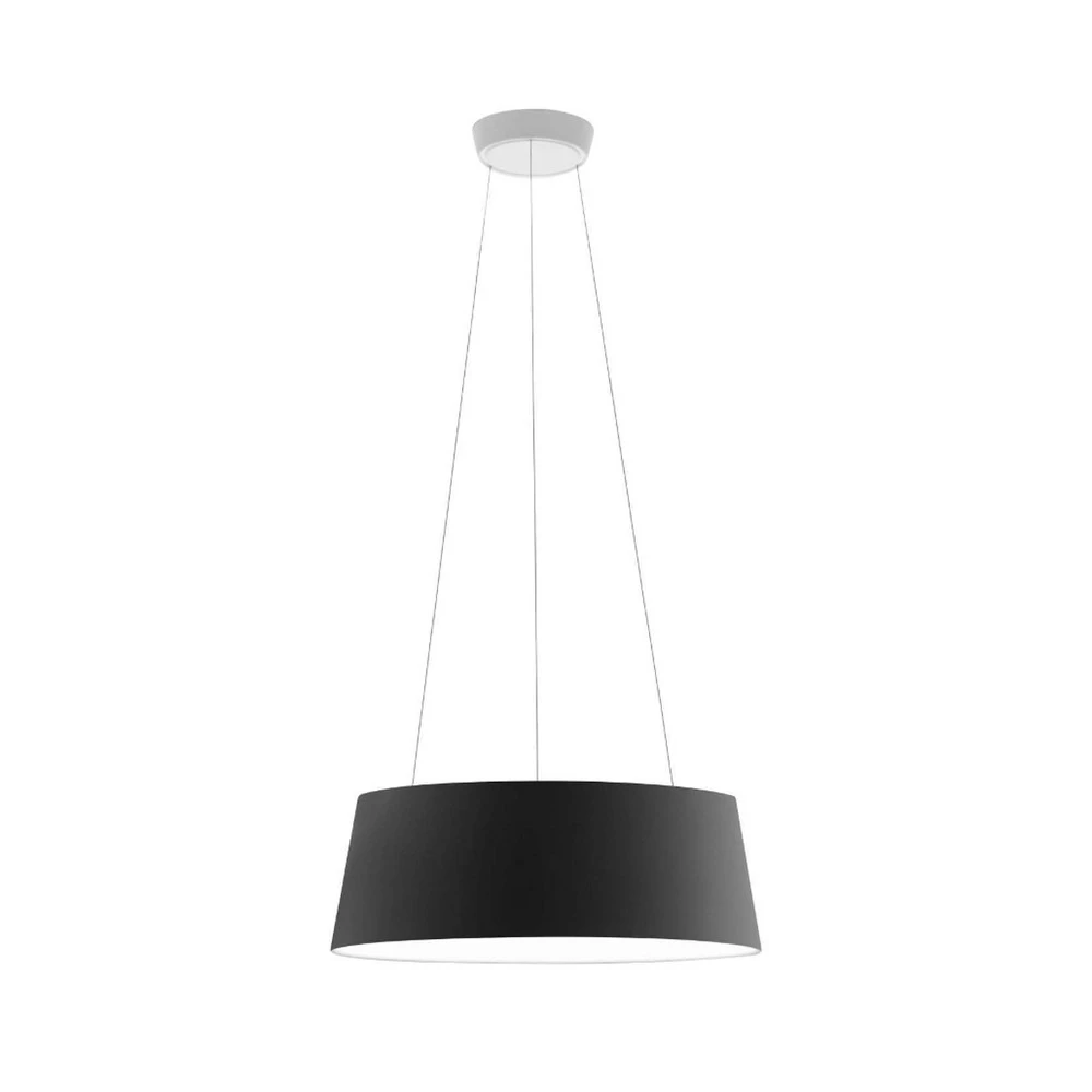 Luminaire de plafond à diffusion uniforme Suspension LED Stilnovo Oxygen, noir, Ø 56 cm