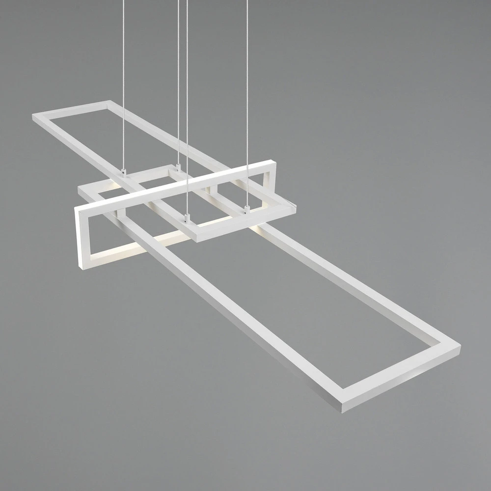 Luminaire de plafond à diffusion uniforme Suspension LED Salinas 4 000 K, blanc mat