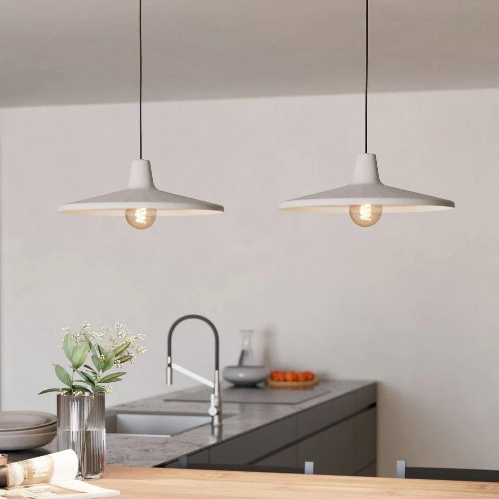 Luminaire de plafond à diffusion uniforme Suspension Miniere, à 2 lampes