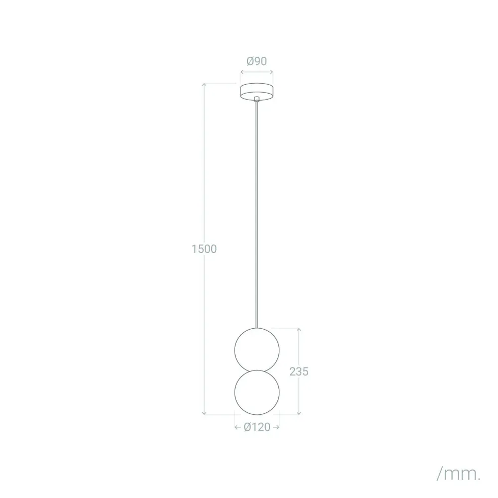 Luminaire de plafond à diffusion uniforme Suspension en plâtre ou ciment avec éclairage LED Delya