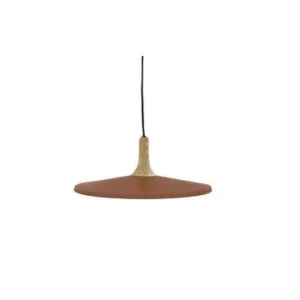 Luminaire de plafond à diffusion uniforme Suspension ronde en métal cannelle Brampton Pomax - 40cm