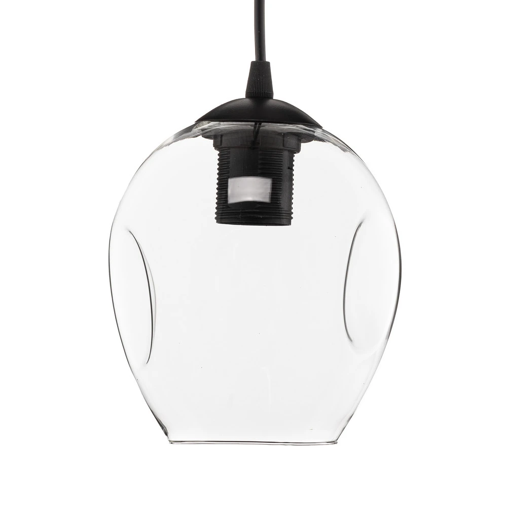 Luminaire de plafond à diffusion uniforme Suspension Starla 1 lampe, verre diaphane