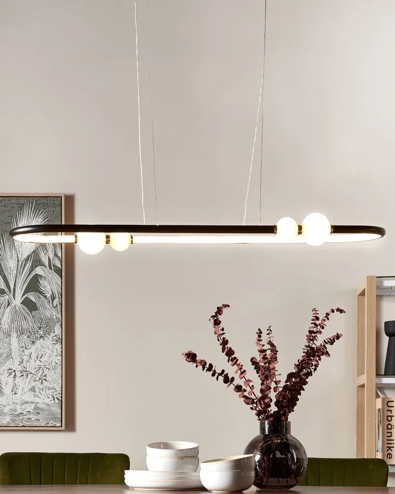 Luminaire de plafond encastrable Lampe suspension en métal noir FEALE