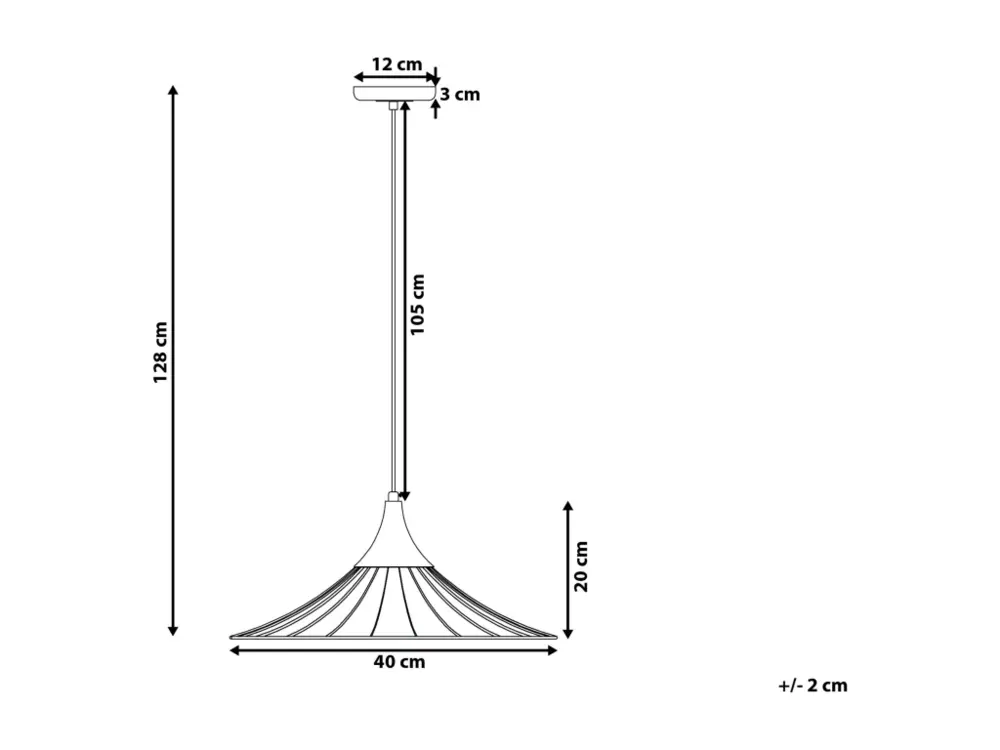 Luminaire de plafond encastrable Lampe suspension en métal cuivré GIONA