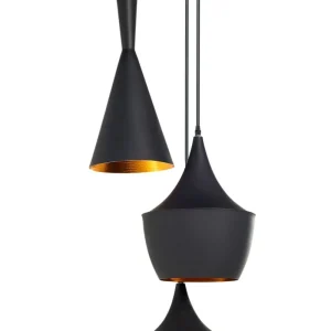 Luminaire de plafond encastrable Lampe suspension noire CARSON