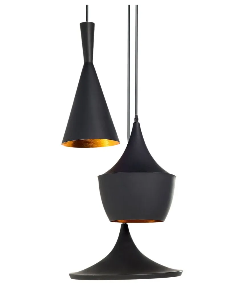 Luminaire de plafond encastrable Lampe suspension noire CARSON