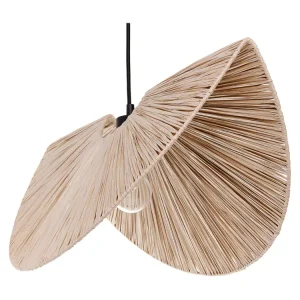 Luminaire de plafond encastrable Lampe suspension en papier ton naturel HERRON