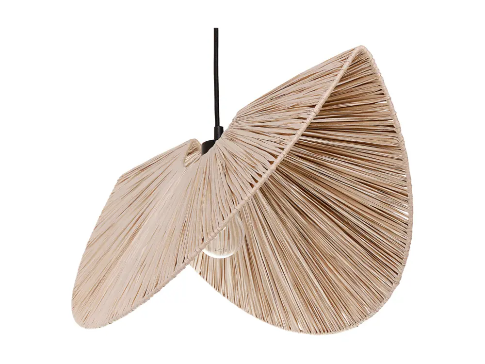 Luminaire de plafond encastrable Lampe suspension en papier ton naturel HERRON