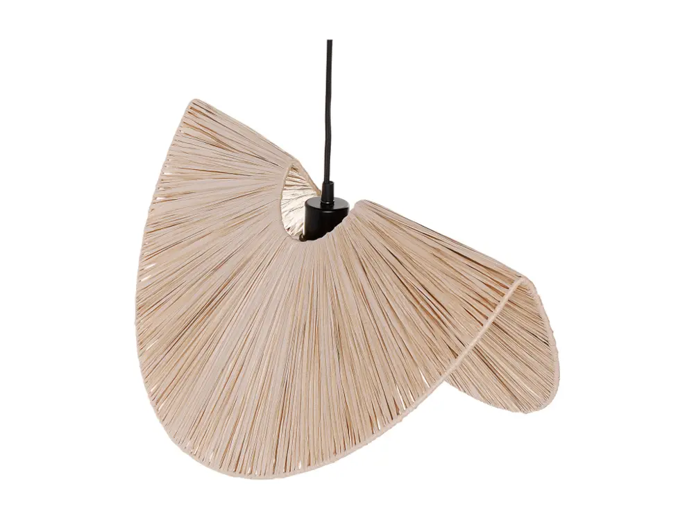 Luminaire de plafond encastrable Lampe suspension en papier ton naturel HERRON