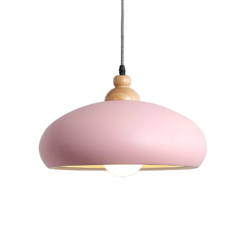 Luminaire de plafond encastrable Macaron Hat éclairage suspendu métal 1 tête plafonnier en gris/rose/vert pour salon