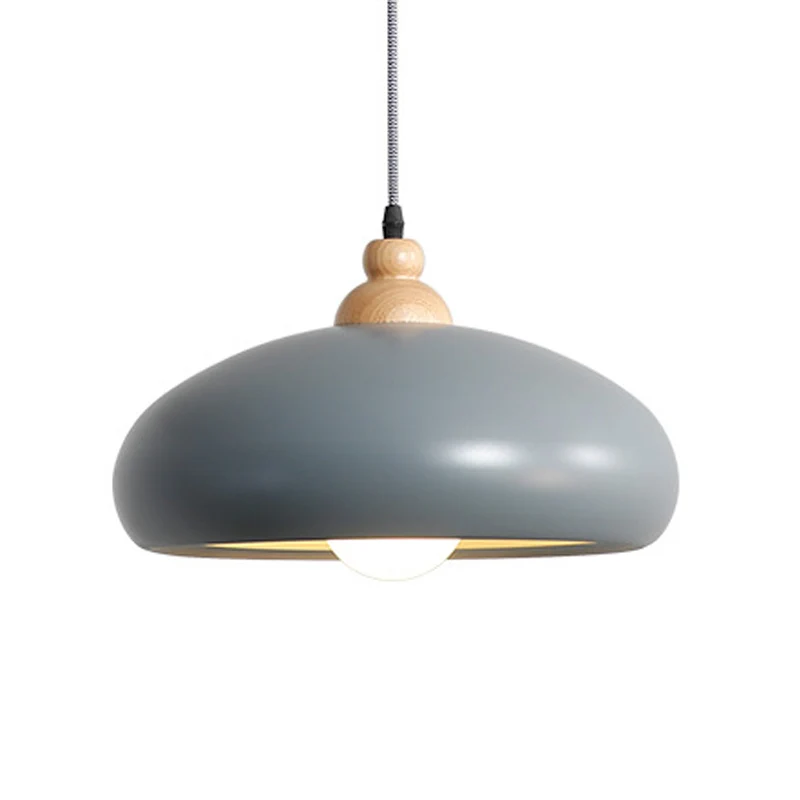 Luminaire de plafond encastrable Macaron Hat éclairage suspendu métal 1 tête plafonnier en gris/rose/vert pour salon