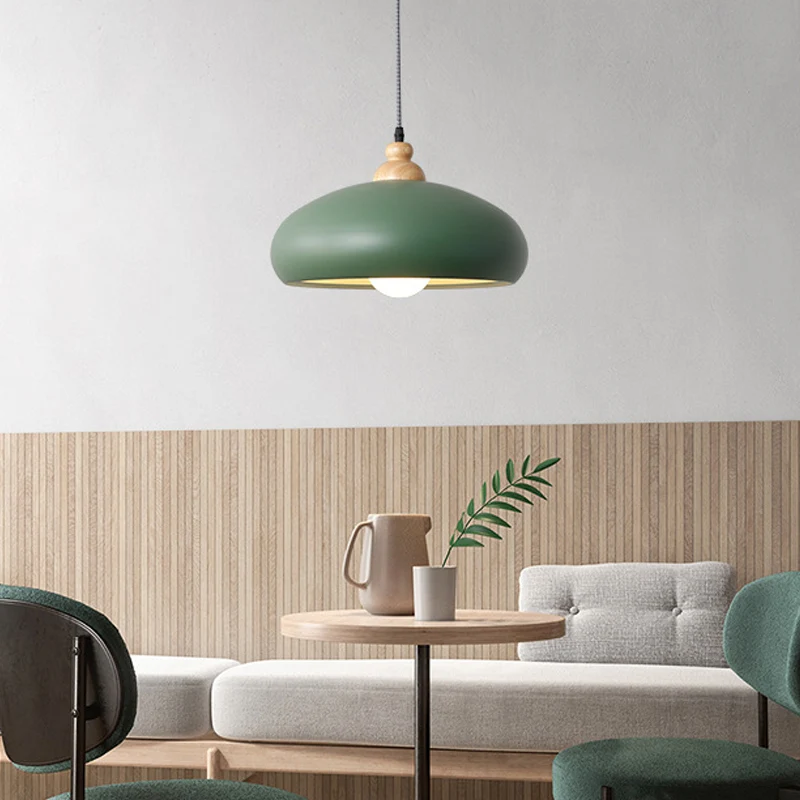 Luminaire de plafond encastrable Macaron Hat éclairage suspendu métal 1 tête plafonnier en gris/rose/vert pour salon