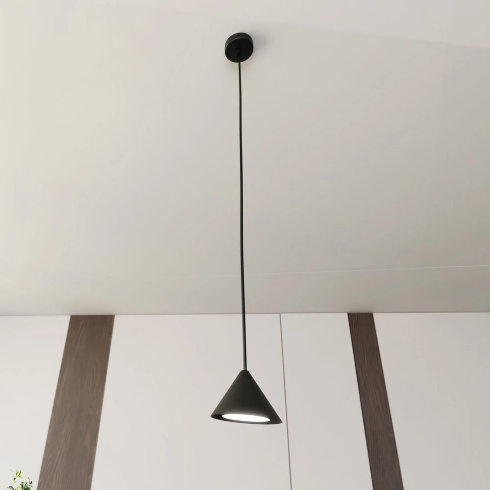 Luminaire de plafond encastrable Suspension Elit, 1 lampe, noir, métal