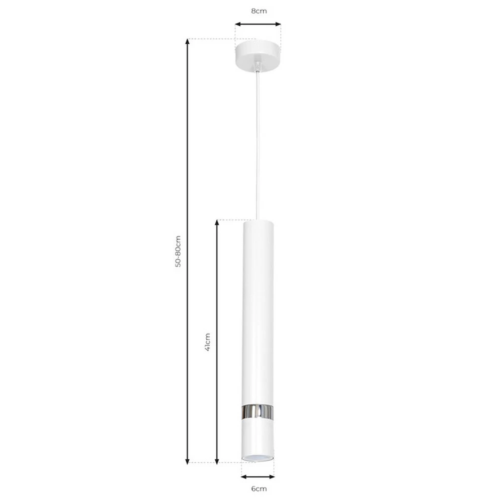 Luminaire de plafond encastrable Suspension Joker, blanche/argentée, à une lampe