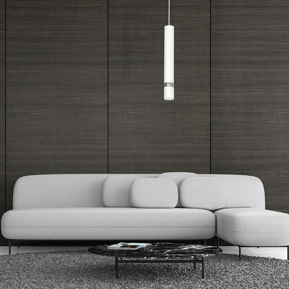 Luminaire de plafond encastrable Suspension Joker, blanche/argentée, à une lampe