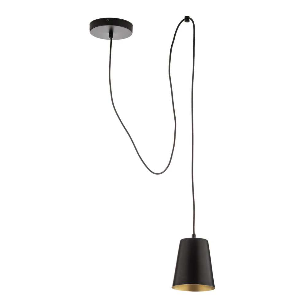 Luminaire de plafond encastrable Suspension Link, à 1 lampe, noire