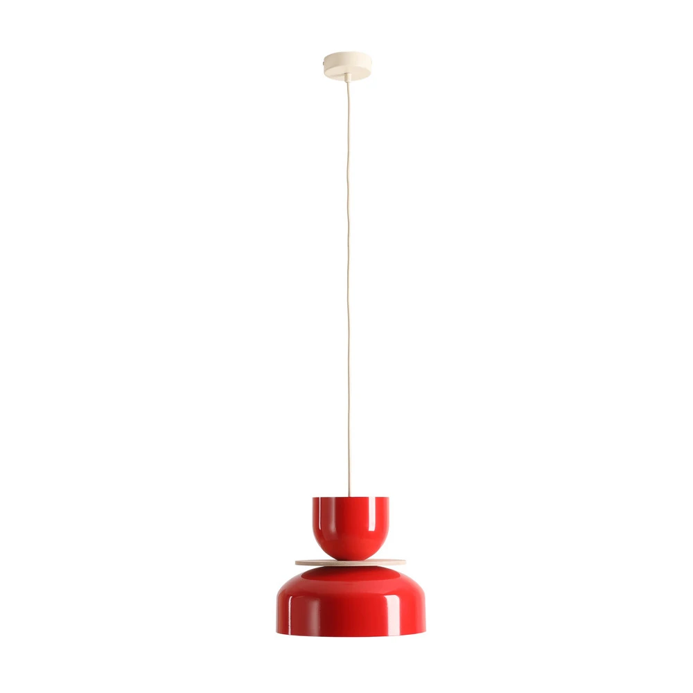 Luminaire de plafond encastrable Suspension Uto, rouge, abat-jour métallique, 30 cm