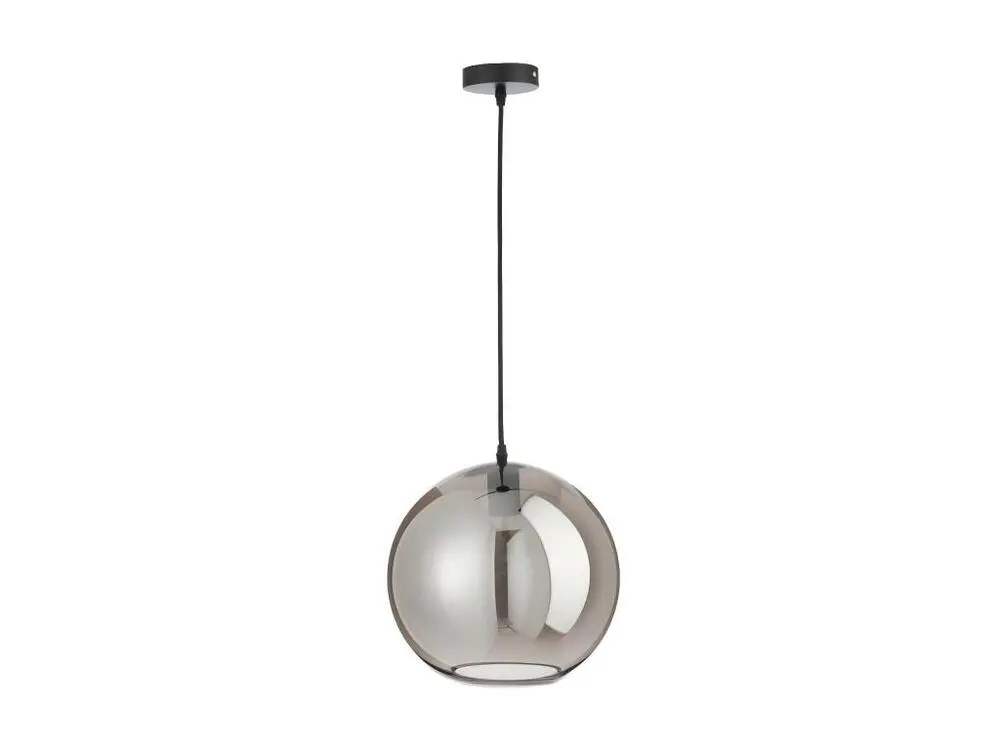 Luminaire de plafond à panneaux Lampe Boule Verre Miroir Argent Étendu - L 30 x l 30 x H 220 cm