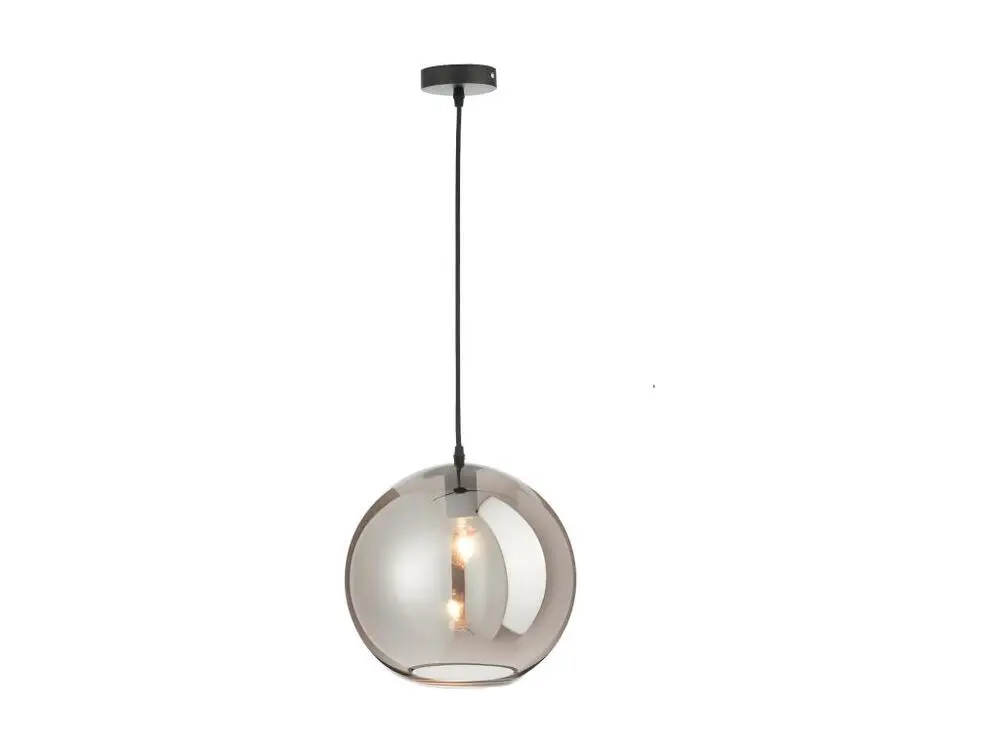Luminaire de plafond à panneaux Lampe Boule Verre Miroir Argent Étendu - L 30 x l 30 x H 220 cm