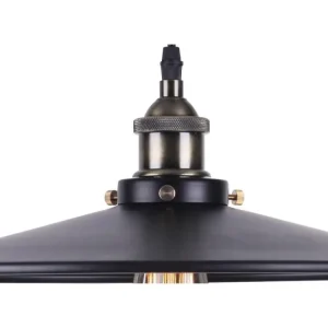 Luminaire de plafond à panneaux Lampe de plafond - Lampe suspendue au design industriel - Jack Noir