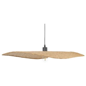 Luminaire de plafond à panneaux Lampe à suspendre en bambou bois évident GALANA