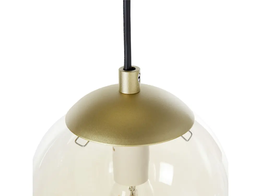 Luminaire de plafond à panneaux Lampe suspension en verre doré NOEL
