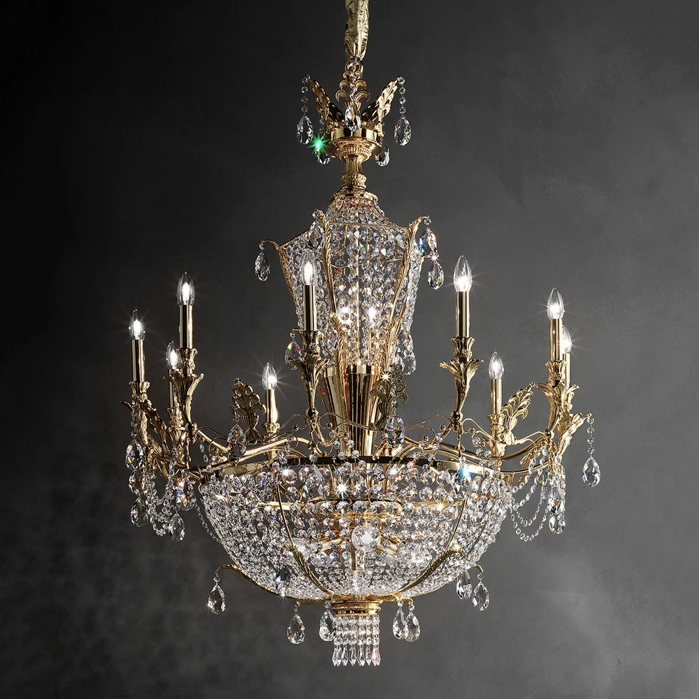 Luminaire de plafond à panneaux Lustre Imperia à éléments Swarovski