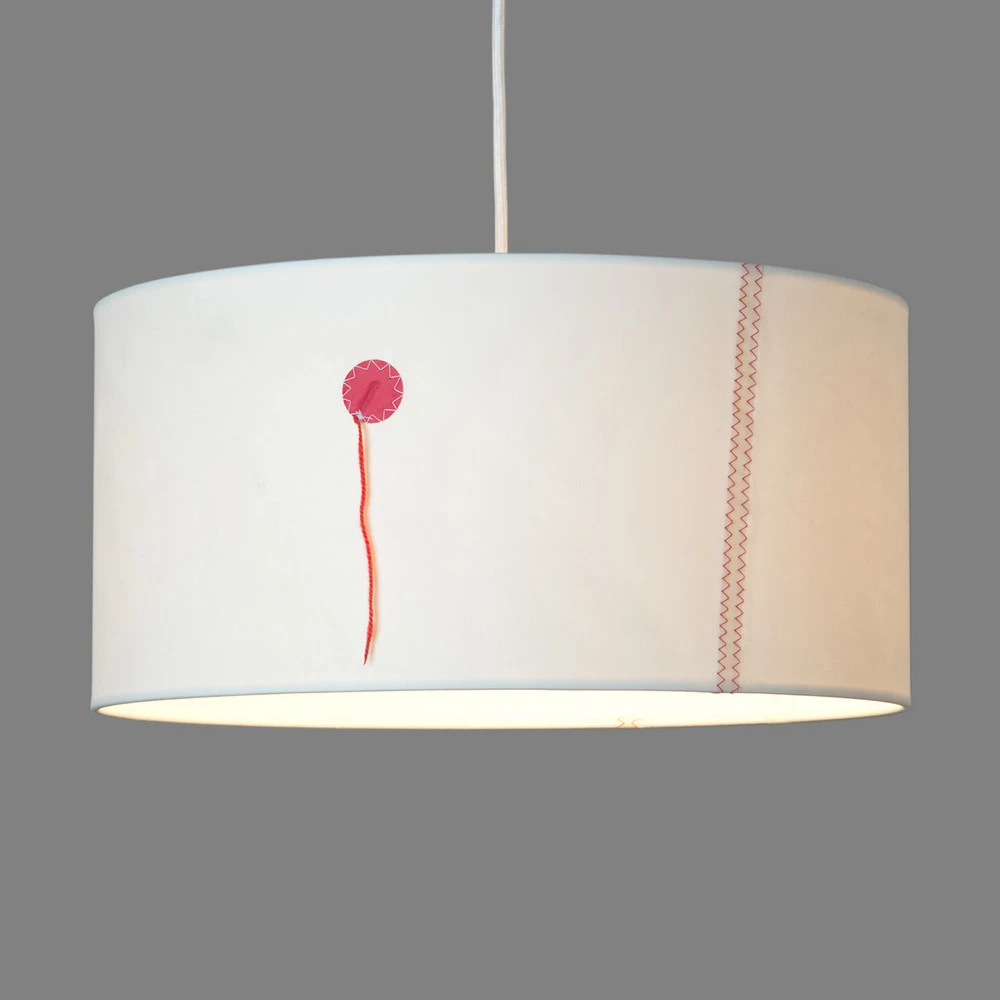 Luminaire de plafond à panneaux Suspension Bateau en toile blanc/rouge