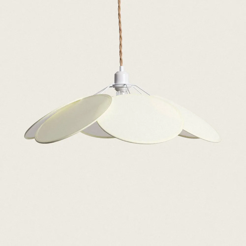 Luminaire de plafond à panneaux Suspension lumineuse Kabuki en textile avec éclairage LED