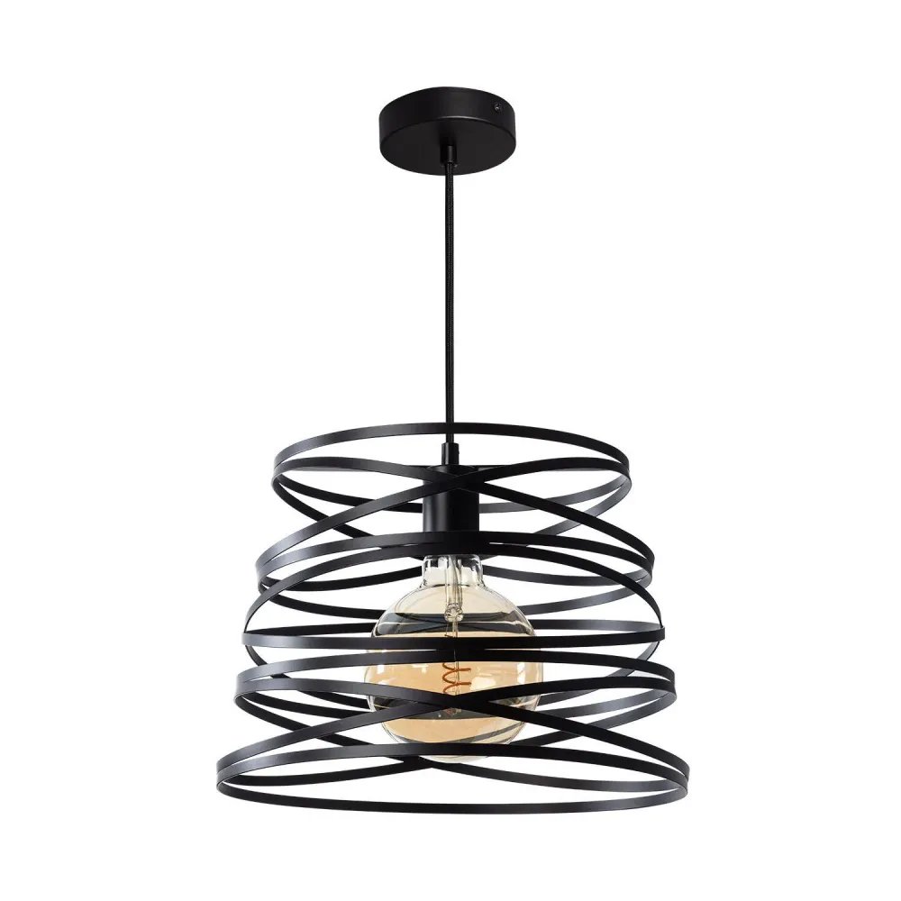 Un luminaire suspendu avec structure en métal et éclairage par LED - Installation Facile